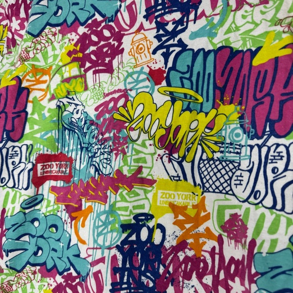 Zoo York tshirt tee graffiti spray paint style tattoo art work graffiti artist - Picture 6 of 7